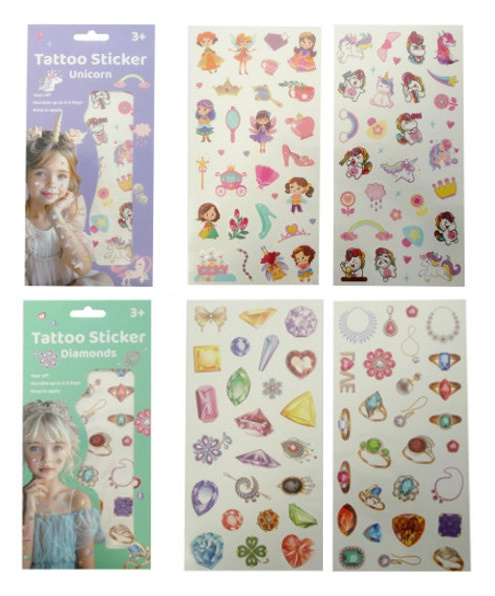 Dočasné tetování pro děti – šperky a jednorožci
