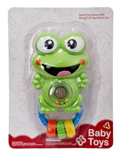 Chrastítko pro miminko žabka se světlem