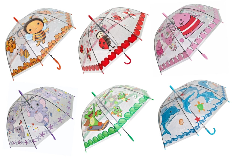 Dětský deštník s barevnými motivy