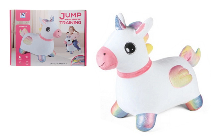 Skákací jednorožec pro děti s pumpičkou