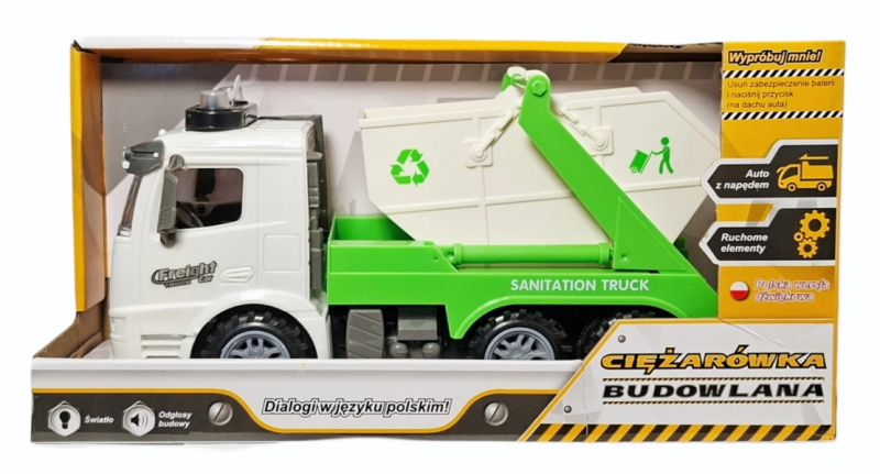 Stavební auto s polským hlasovým modulem - 1 kus