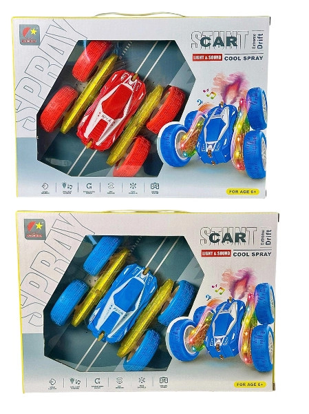 Kaskadérské RC auto na dálkové ovládání se světlem, zvukem a nabíječkou
