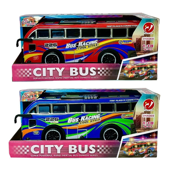 Autobus s efekty zvuku a podsvícenou karoserií