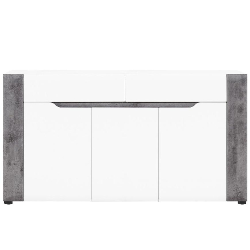 Komoda Brando B03 bílá/Beton 3d2s