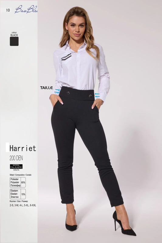 Společenské legíny Harriet - Bas Bleu černá S