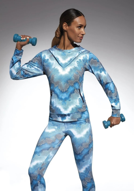 Sportovní dámská mikina Energy Blouse - Bas Bleu L modrá