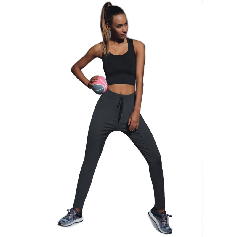 Dámské sportovní legíny BAS BLACK Lorena grafit XL
