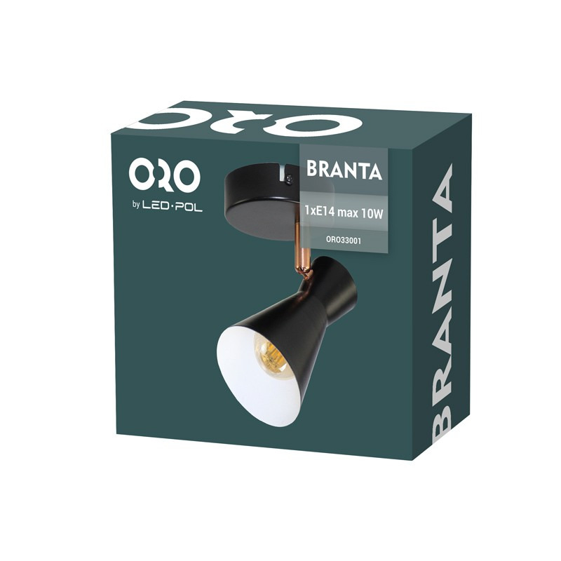 LED bodové svítidlo LED-POL Branta 1XE14 B/W