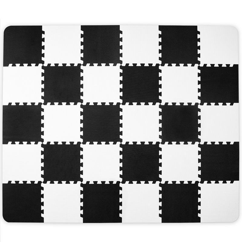 Kinderkraft Podložka pěnové puzzle Luno Black 30 ks 150x180 cm