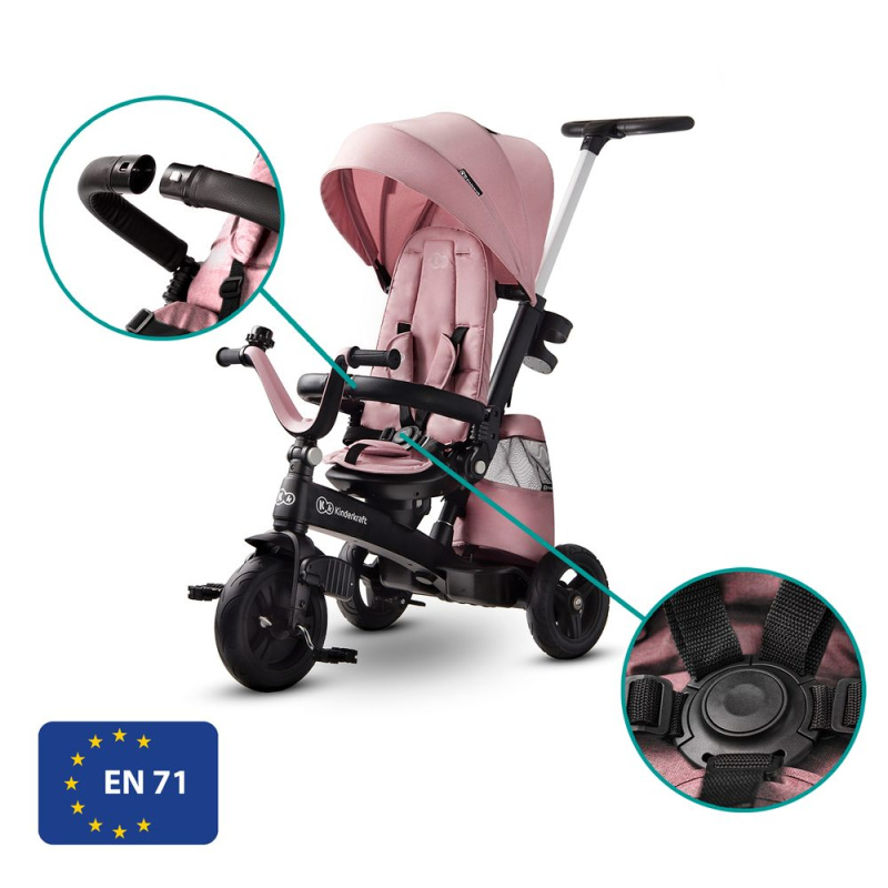 Kinderkraft tříkolka EasyTwist Mauvelous Pink
