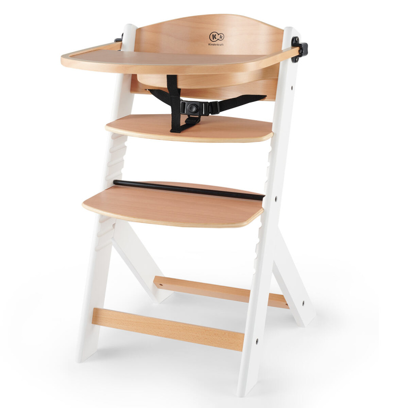 Kinderkraft Židlička jídelní Enock White wooden