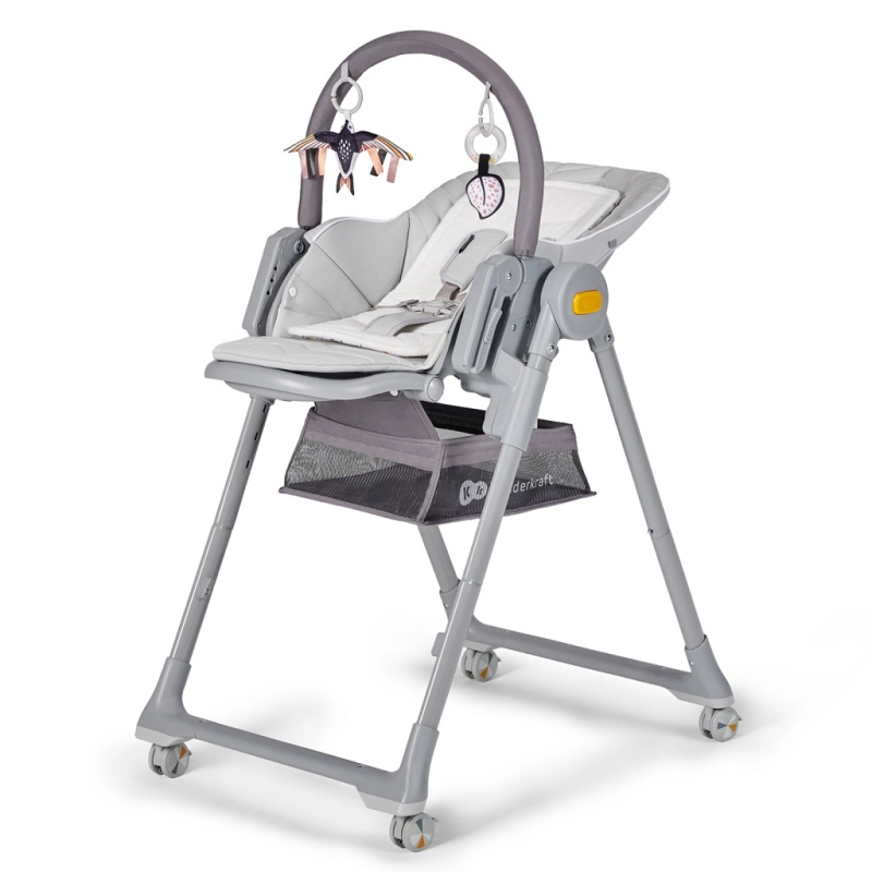 Kinderkraft Židlička jídelní Lastree šedá