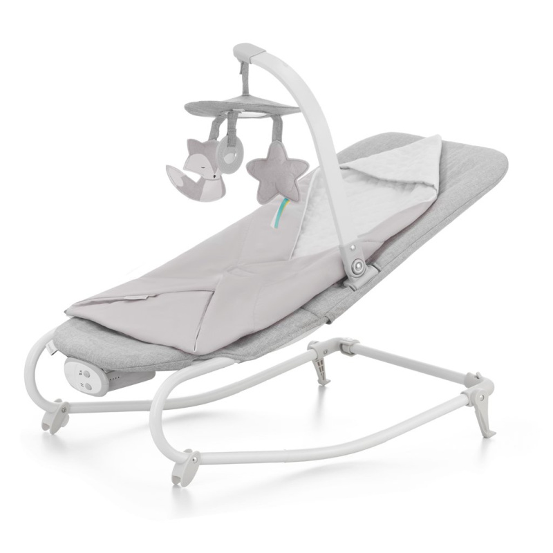Kinderkraft Houpátko vibrující s melodií Felio 2 Stone Grey 0m+, do 9 kg