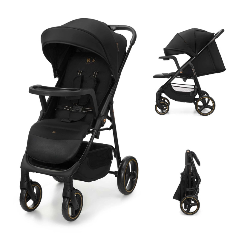Kinderkraft sportovní kočárek Trig 3 s pultíkem onyx black
