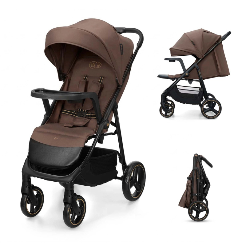 Kinderkraft sportovní kočárek Trig 3 s pultíkem tray velvet mocca