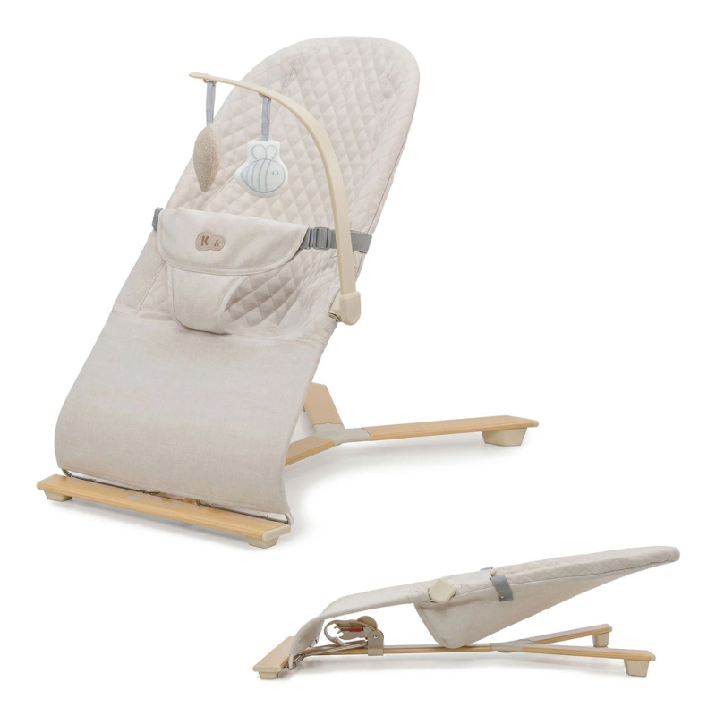 Kinderkraft Lehátko houpací Mimi - KINDERKRAFT Lehátko houpací Mimi Beige wood, do 9 kg