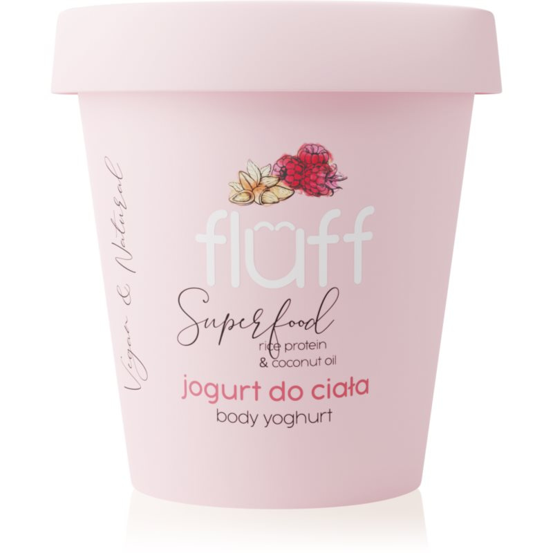 Fluff Raspberries & Almonds tělový jogurt Rice Protein & Coconut Oil 180 ml