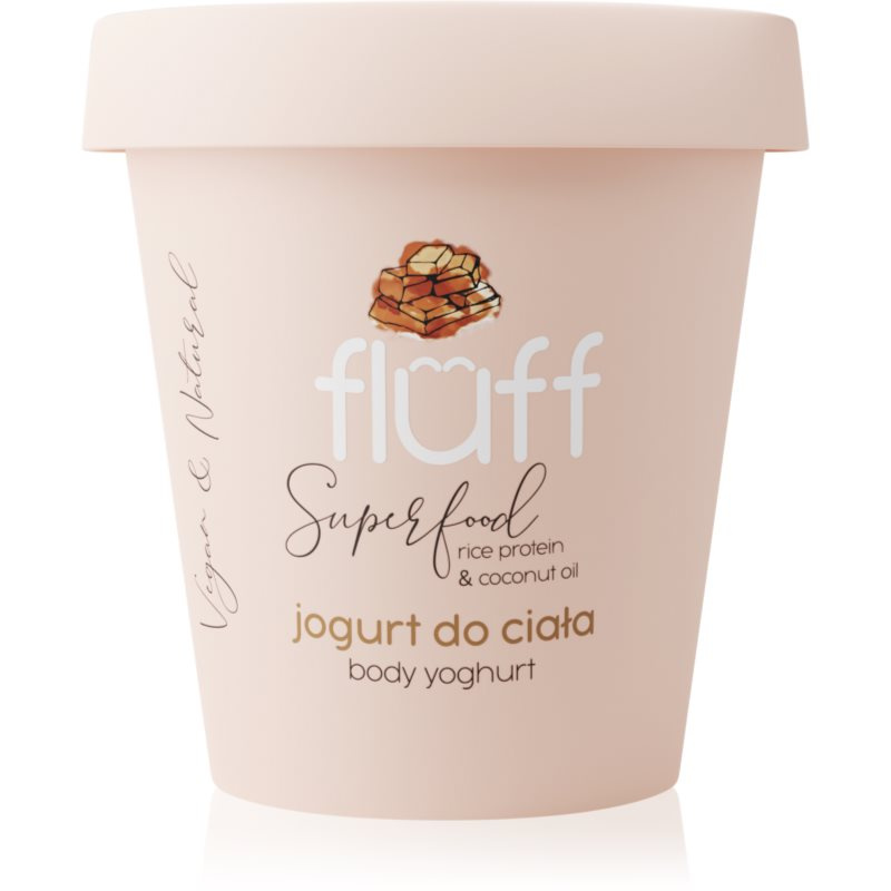 Fluff Superfood Chocolate tělový jogurt Rice Protein & Coconut Oil 180 ml