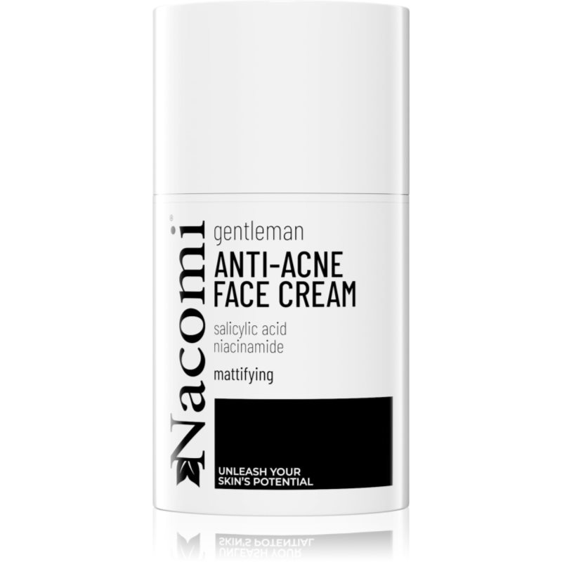 Nacomi Gentleman - Anti-Acne krém s kyselinou salicylovou, 50 ml