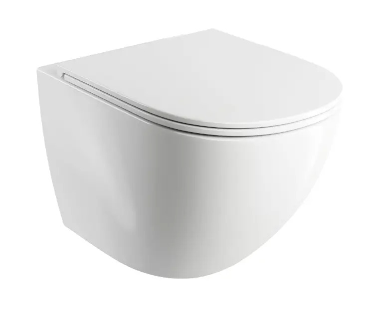 OMNIRES Závěsné WC se sedátkem SoftClose, Rimless, bílá OTTAWAMWBP