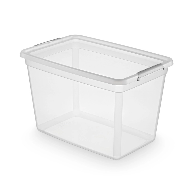 Basestore úložný box s víkem a klipsy 60 l (58 × 39 × 35 cm)