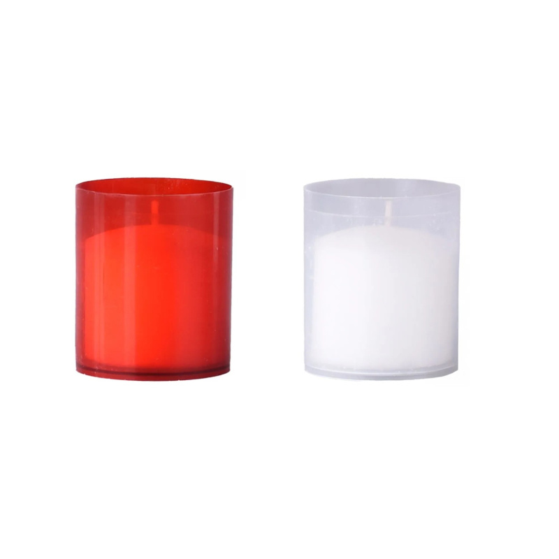 Z-TRADE Vklad do hřbitovní svíčky červený + bílý 4 x 50 g
