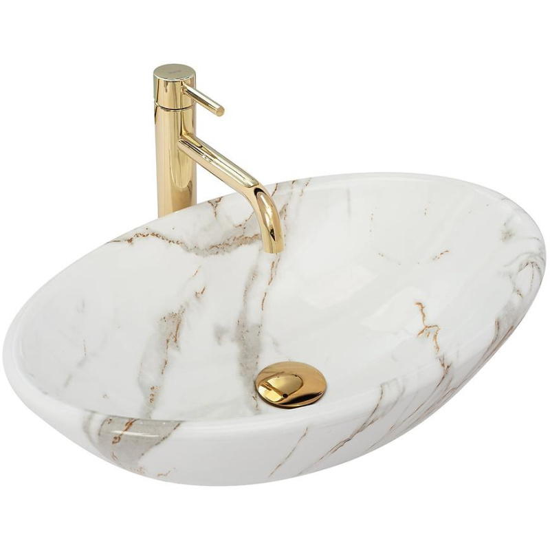 Umyvadlo na desku Pamela Aiax Shiny 07RU+REA-U9685