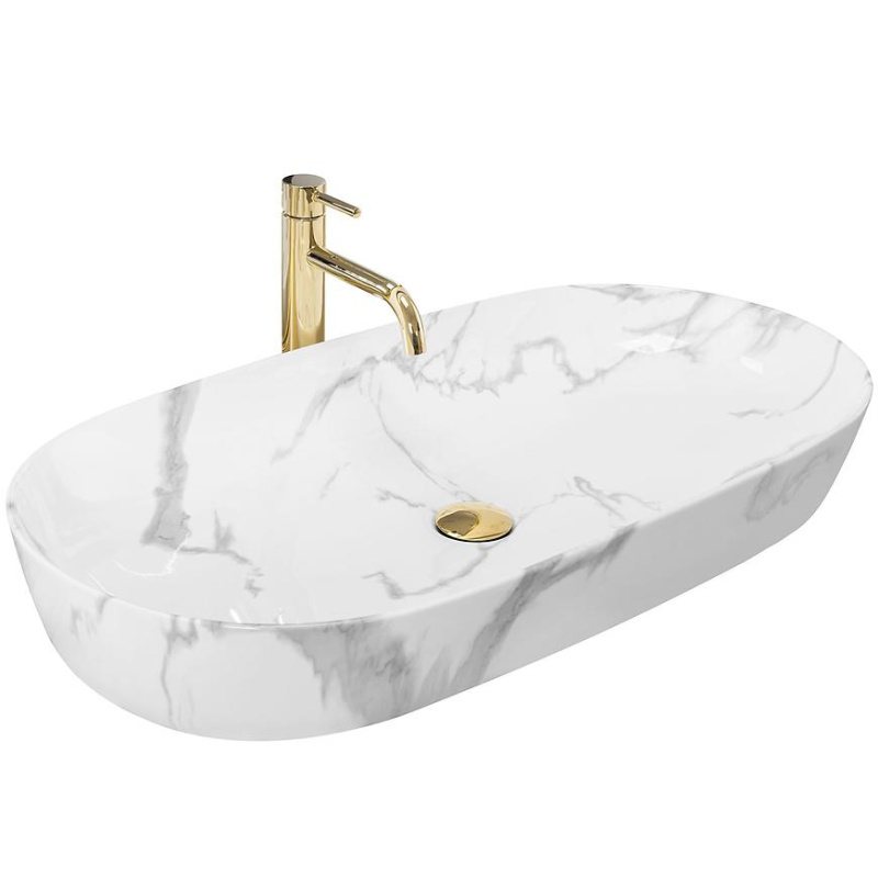 Umyvadlo na desku Cleo 81 Marmo Shine 07RU+REA-U8403