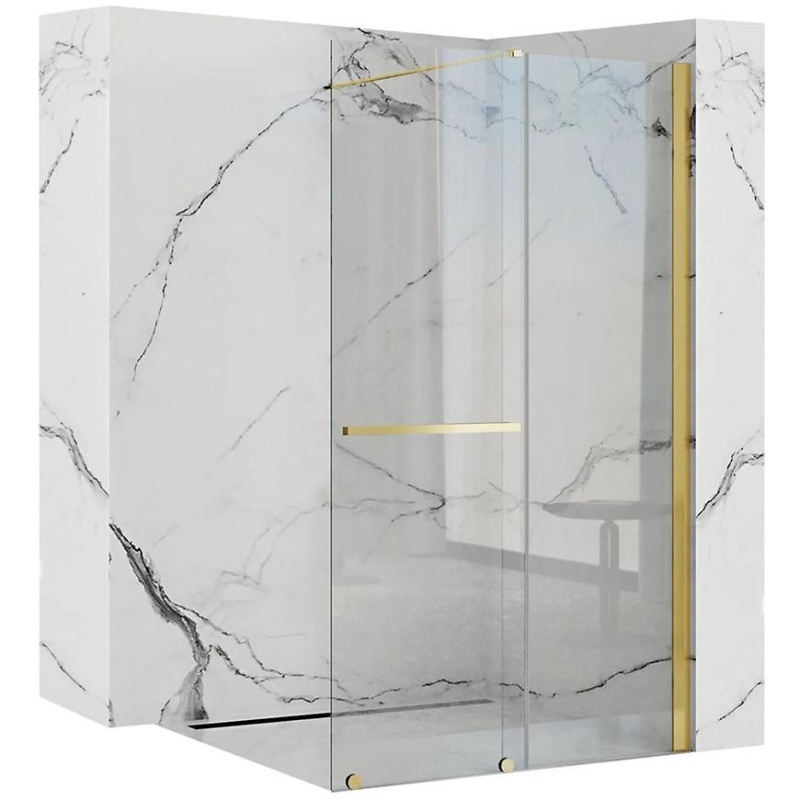 Sprchová zástěna Walk-in Cortis Rea K8485 120x200 gold