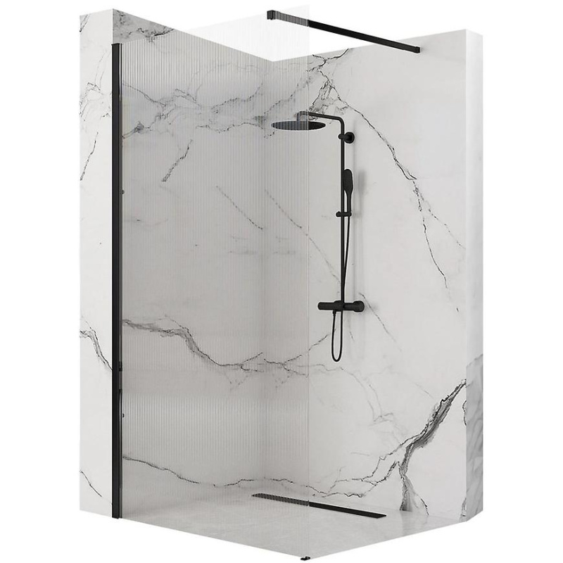 Sprchová zástěna Walk-in Aero Intimo Rea K4122 120x200 black