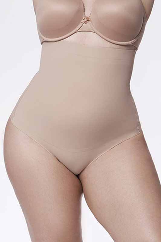 Tanga Julimex Shapewear 275 Stringi Wysoka Talia Barva: Béžová, Velikost: S