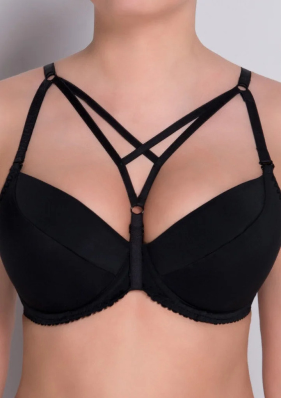 Ozdobná ramínka Julimex Decollete CROSS plus size - výprodej Barva: Černá, Velikost: UNI