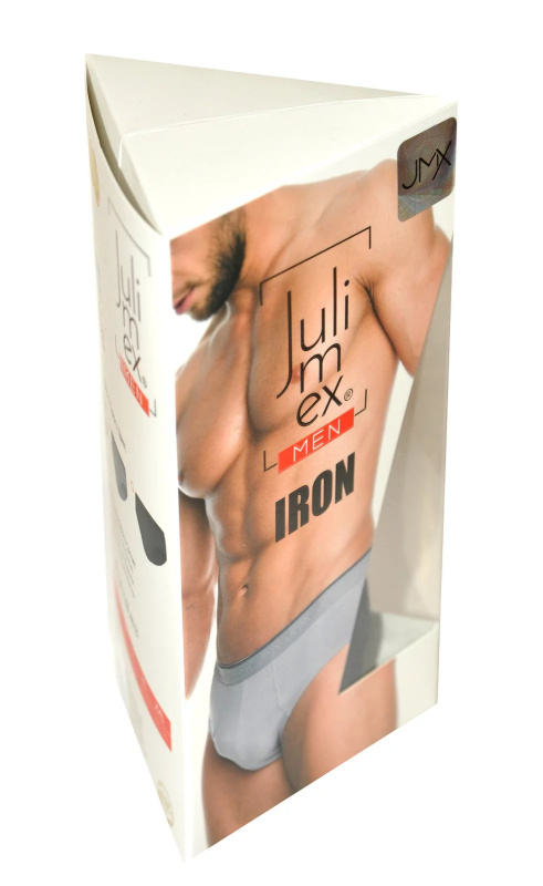 Pánské slipy Iron - Julimex šedá M