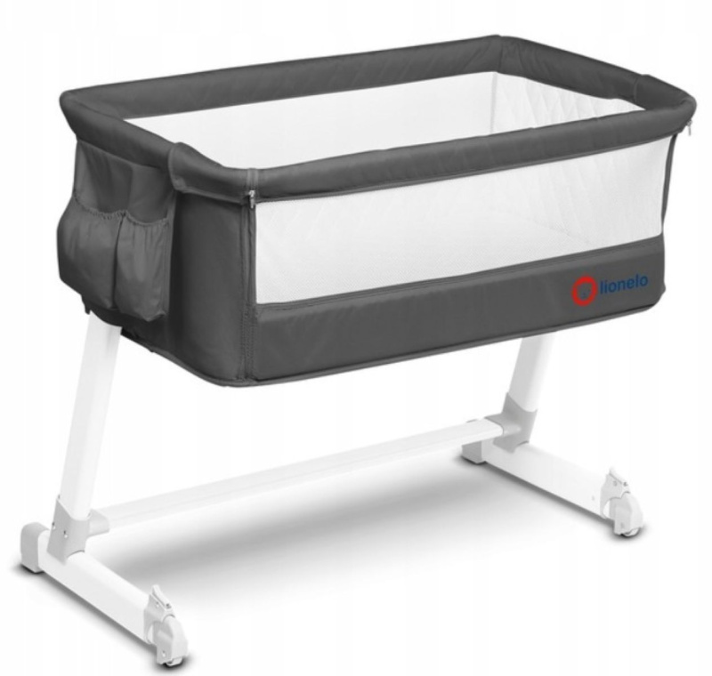 Cestovní přístavná postýlka THEO DARK GREY