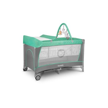 LIONELO Postýlka cestovní Flower 2v1 – Turquoise