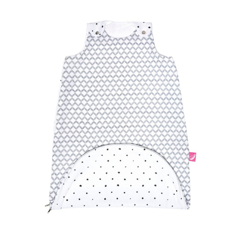 Spací pytel pro miminko 2v1 MOTHERHOOD Zip‑a‑Round Grey Classics, 0,5 TOG, 3–18 měsíců