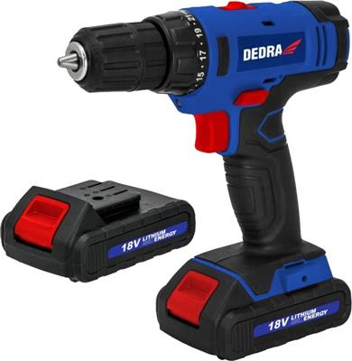 Vrtací šroubovák DEDRA LI-ION 18V 2 x 1,5Ah