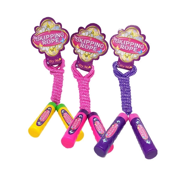 Barevné dětské švihadlo s plastovými rukojeťmi