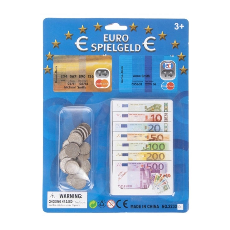 Herní peníze EUR – bankovky, mince a platební karty MEGA CREATIVE