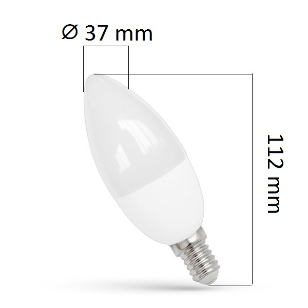 LED žárovka svíčka E14 1W 90lm teplá, ekvivalent  10W