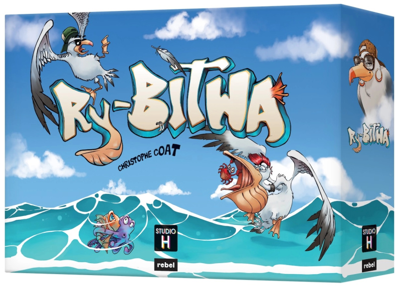 Rodinná hra Ry-Bitwa: souboj racků a pelikánů o kořist