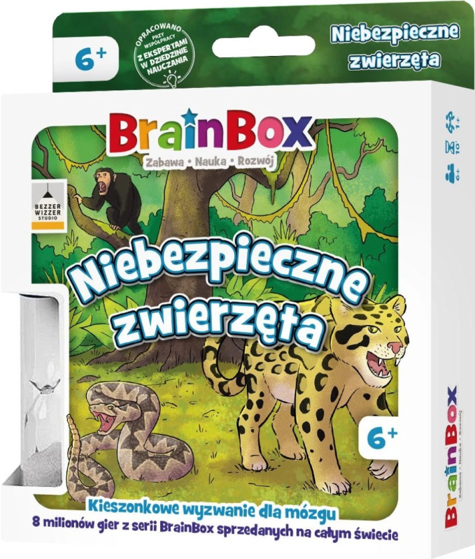 BrainBox Pocket – nebezpečná zvířata vzdělávací karetní hra