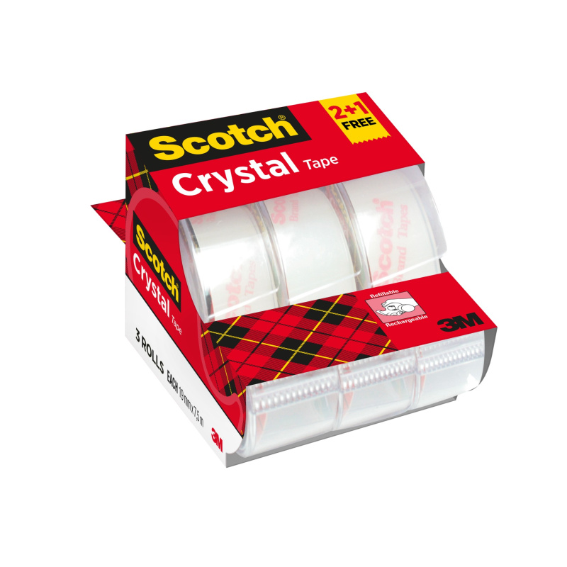 3M Scotch Crystal lepicí páska s odvíječem 19 mm x 7,5 m