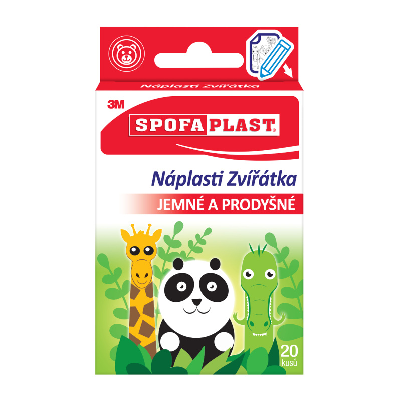3M™ SPOFAPLAST 114 Dětské náplasti zvířátka 20 kusů