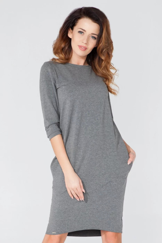 Dámské šaty T105/4 - Tessita tmavě šedá 42/XL