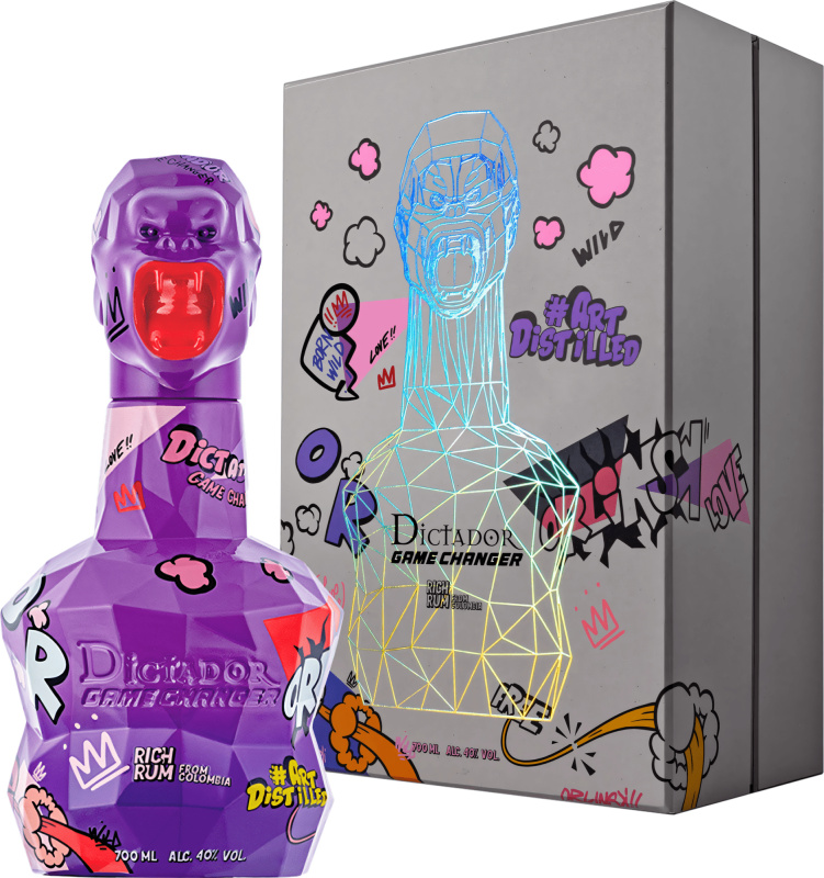 Dictador Game Changer Violet Bottle v dárkové kazetě 40% 0,7l