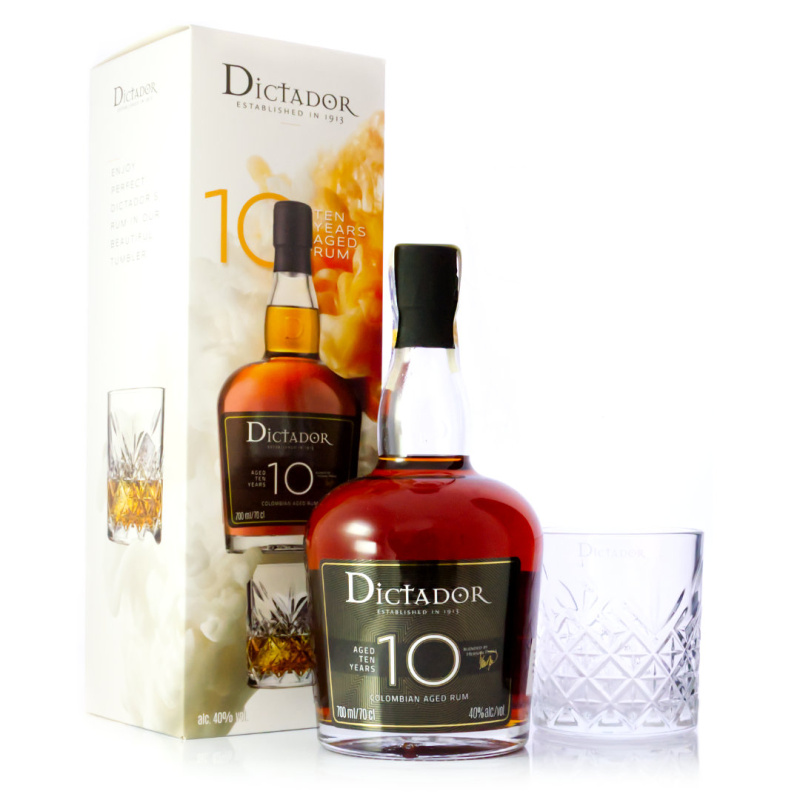 Dictador 10YO 40% 0,7l (dárkové balení sklenice)