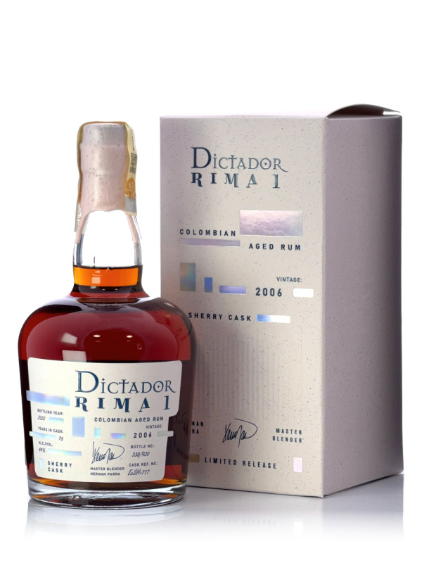 Dictador Rima 1 Sherry Cask Vintage 2006 44% 0,7l