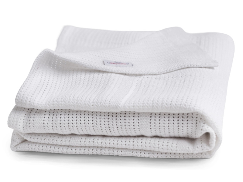 BabyMatex úpletová bavlněná deka Sisi bílá 75 × 100 cm