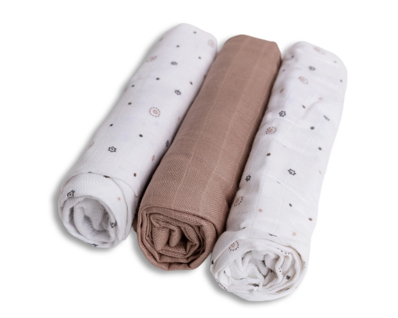 BabyMatex bambusové pleny 70 × 70 cm hvězdičky (3 ks)